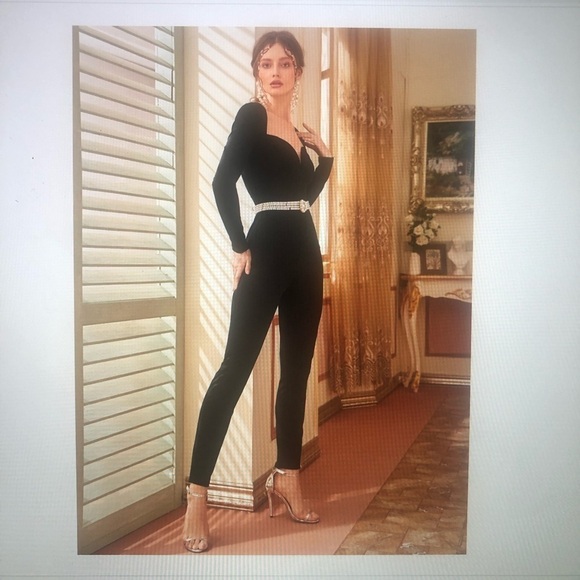 SHEIN Pants - SHEIN | Sweetheart Neckline Jumpsuit Sz M